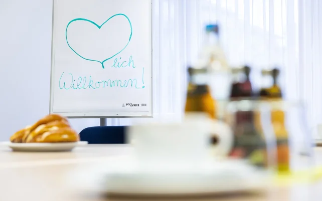 Catering mit Brezeln und Getränken